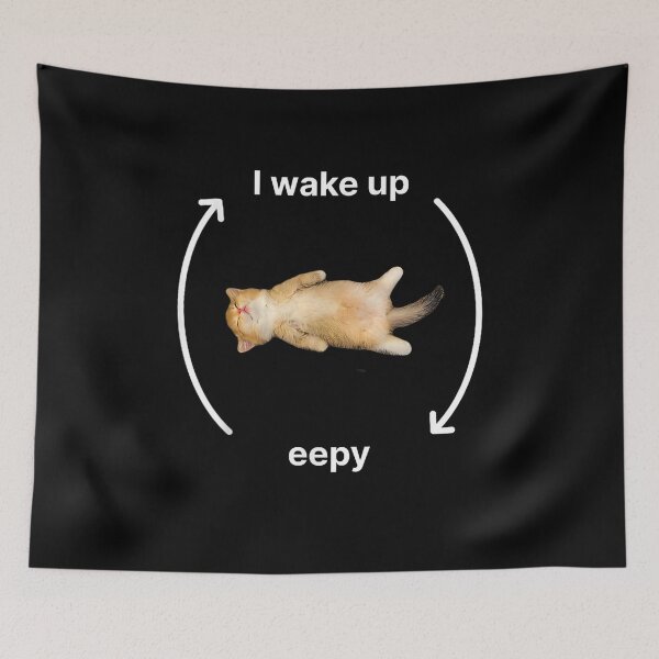 Item preview, Funny Eepy Cat Silly Sleepy Cat Meme  designed and sold by PmindHalow.