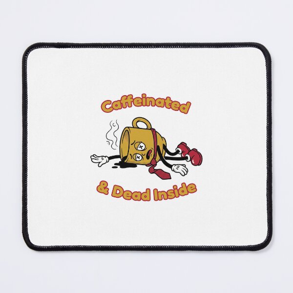 Item preview, Burnt Out Coffee Cup – Funny Overworked Coffee Lover Cartoon Design designed and sold by KAYJAY DESIGNS.