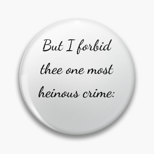 Item preview, "But I forbid thee one most heinous crime:" - handwriting black designed and sold by ariksworld.