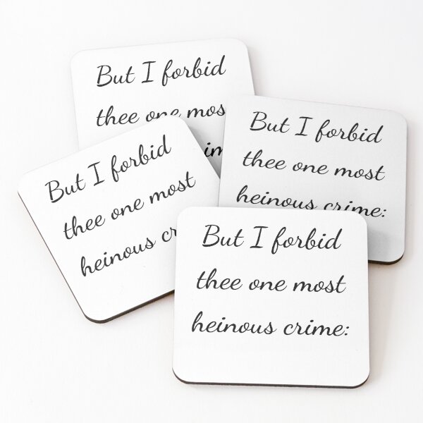 Item preview, "But I forbid thee one most heinous crime:" - handwriting black designed and sold by ariksworld.