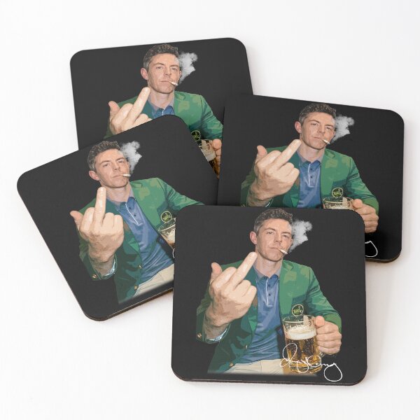 Item preview, Rory McIlroy smoking drink beer and middle finger photo designed and sold by AtanacioBridget.