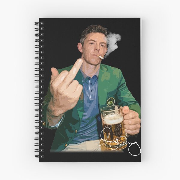Item preview, Rory McIlroy smoking drink beer and middle finger photo designed and sold by AtanacioBridget.