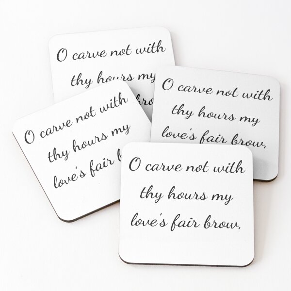 Item preview, "O carve not with thy hours my love's fair brow," - handwriting black designed and sold by ariksworld.