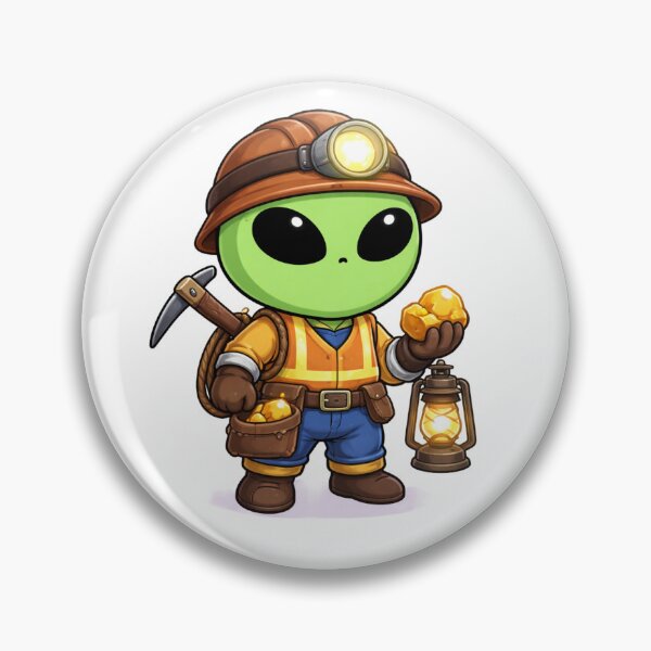 Item preview, Alien Miner Chibi | Gold Space Character designed and sold by fedetrev.