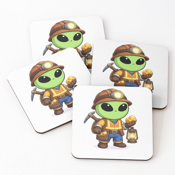 Item preview, Alien Miner Chibi | Gold Space Character designed and sold by fedetrev.