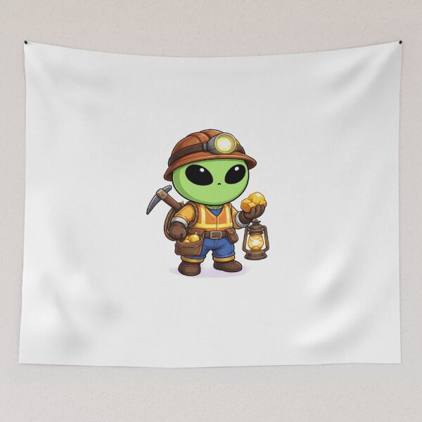 Item preview, Alien Miner Chibi | Gold Space Character designed and sold by fedetrev.