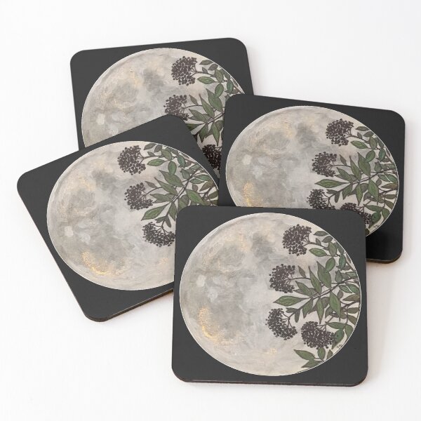 Item preview, Acrylic painting of elderberry in the light of the full moon designed and sold by creaphyl28.