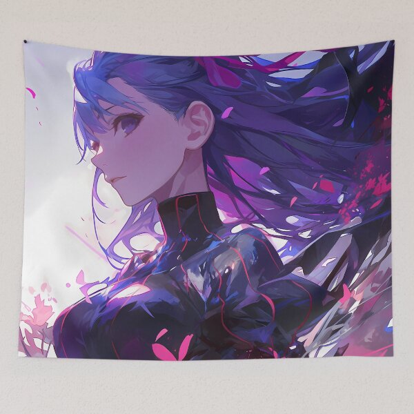 Item preview, Sakura Matou Fate Stay Night Serene Purple Hair Petals designed and sold by riadjamai.