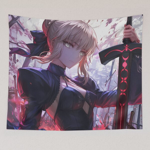 Item preview, Saber Alter Fate Stay Night Dark Knight Gothic Crimson Glow designed and sold by riadjamai.