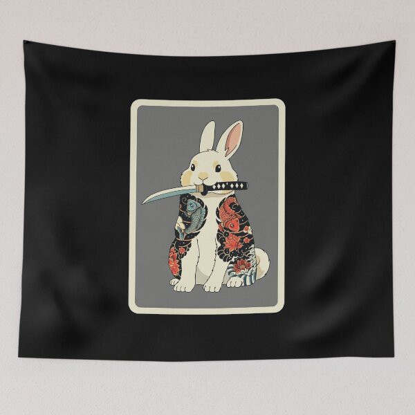 Item preview, Tattoo Bunny Samurai Rabbit Japanese Style  designed and sold by JordynLadukeg65.