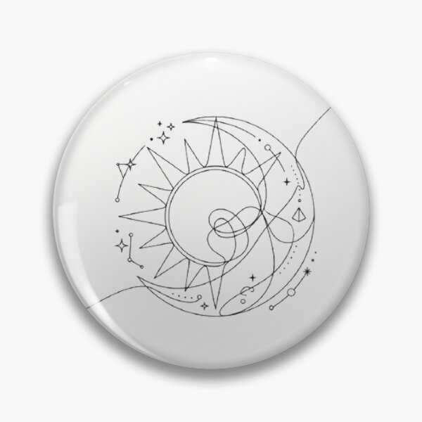 Item preview, Celestial Harmony: Sun and Moon Minimalist Line Art designed and sold by MT-Hub | Art for Every Soul.