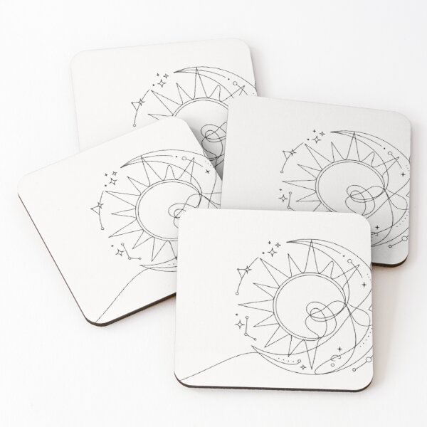 Item preview, Celestial Harmony: Sun and Moon Minimalist Line Art designed and sold by MT-Hub | Art for Every Soul.