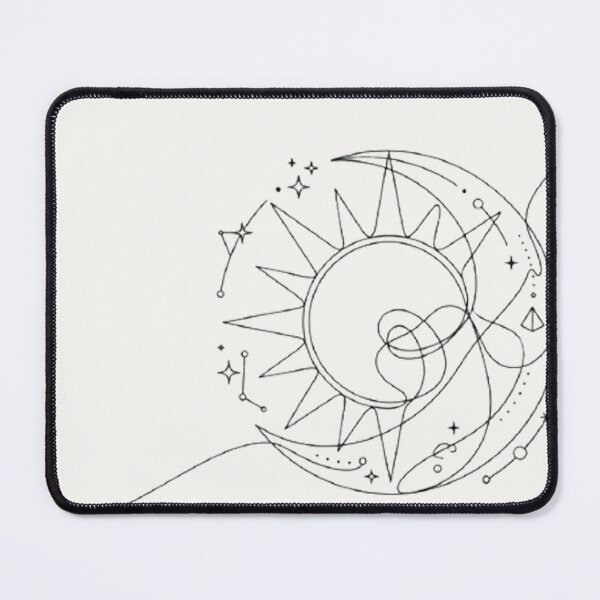 Item preview, Celestial Harmony: Sun and Moon Minimalist Line Art designed and sold by MT-Hub | Cute Aesthetic Art, Stickers & Phone Cases.