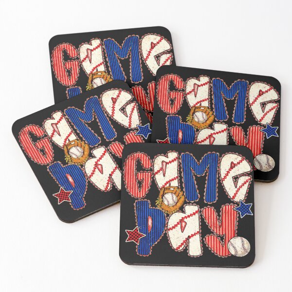Item preview, Game Day Baseball Retro Patchwork Lettering designed and sold by miaa-artistshop.