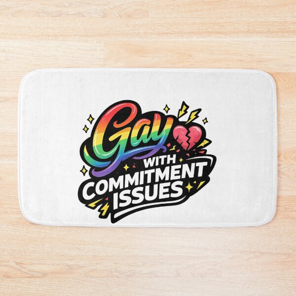 Item preview, Gay with Commitment Issues Broken Heart Pride Humor Queer Dating Reality designed and sold by Aryabek.