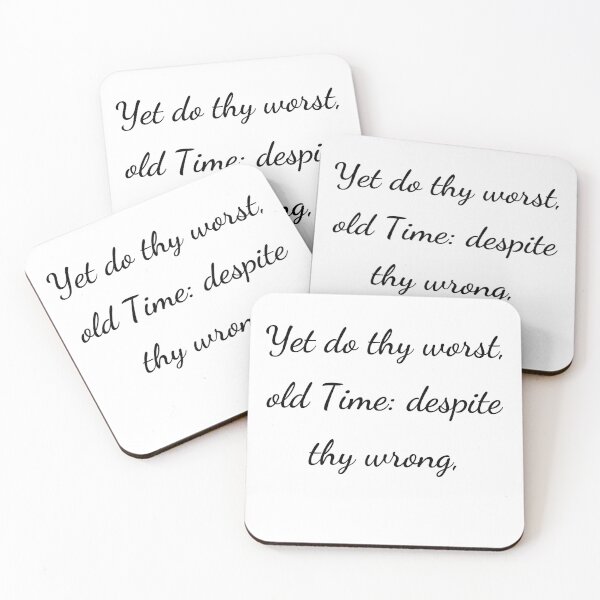 Item preview, "Yet do thy worst, old Time: despite thy wrong," - handwriting black designed and sold by ariksworld.