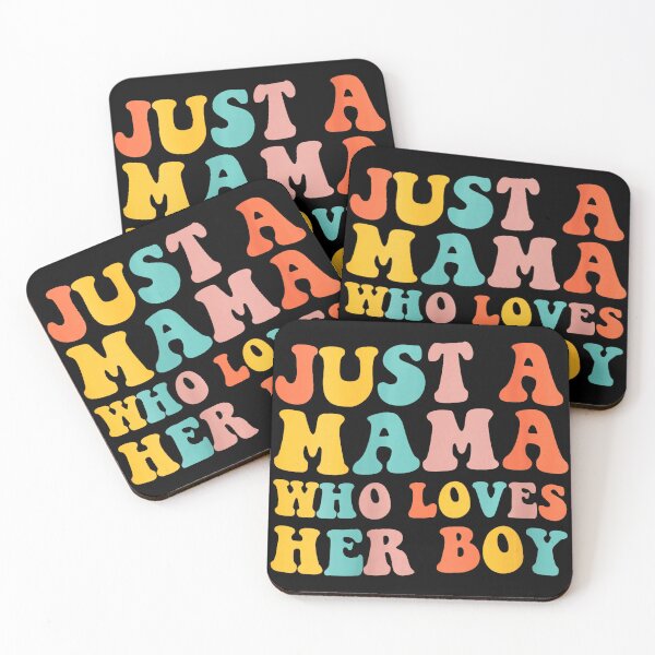 Item preview, Just A Mama Who Loves Her Boy Retro Typography designed and sold by zamiokaline.