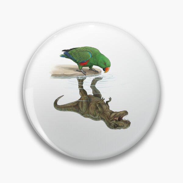 Item preview, Funny Green Eclectus Reflection T Rex Dinosaur Parrot Mom Dad Lover designed and sold by DoodleTortle.