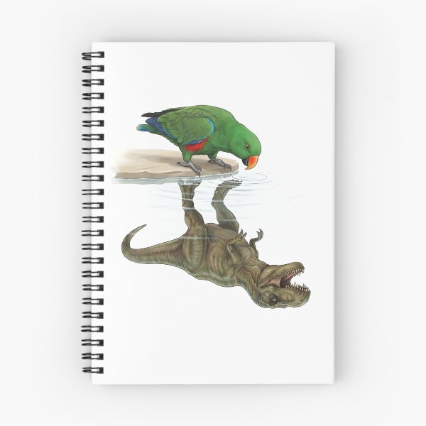 Item preview, Funny Green Eclectus Reflection T Rex Dinosaur Parrot Mom Dad Lover designed and sold by DoodleTortle.
