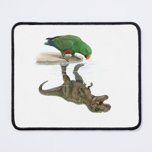 Item preview, Funny Green Eclectus Reflection T Rex Dinosaur Parrot Mom Dad Lover designed and sold by DoodleTortle.