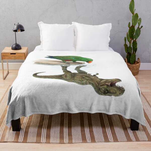 Item preview, Funny Green Eclectus Reflection T Rex Dinosaur Parrot Mom Dad Lover designed and sold by DoodleTortle.