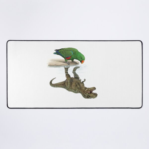 Item preview, Funny Green Eclectus Reflection T Rex Dinosaur Parrot Mom Dad Lover designed and sold by DoodleTortle.