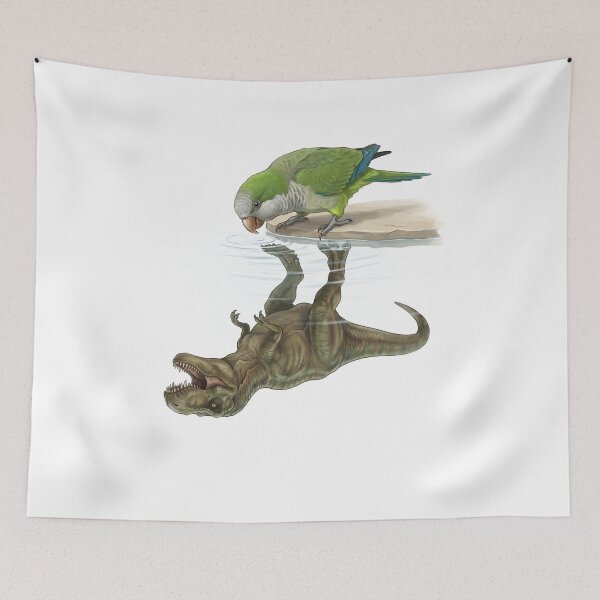Item preview, Funny Green Monk Reflection T Rex Dinosaur Parrot Mom Dad Lover designed and sold by DoodleTortle.