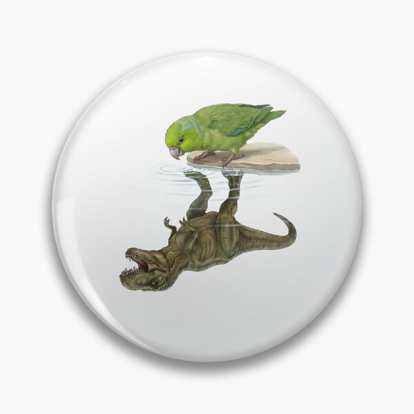 Item preview, Funny Green Parrotlet Reflection T Rex Dinosaur Parrot Mom Dad Lover designed and sold by DoodleTortle.