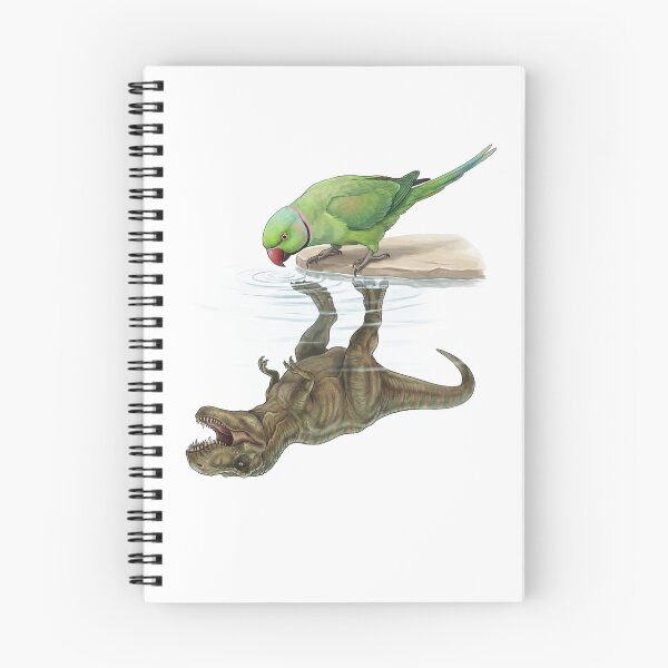 Item preview, Funny Green Ringneck Parakeet Reflection T Rex Dinosaur Parrot Mom Dad Lover designed and sold by DoodleTortle.