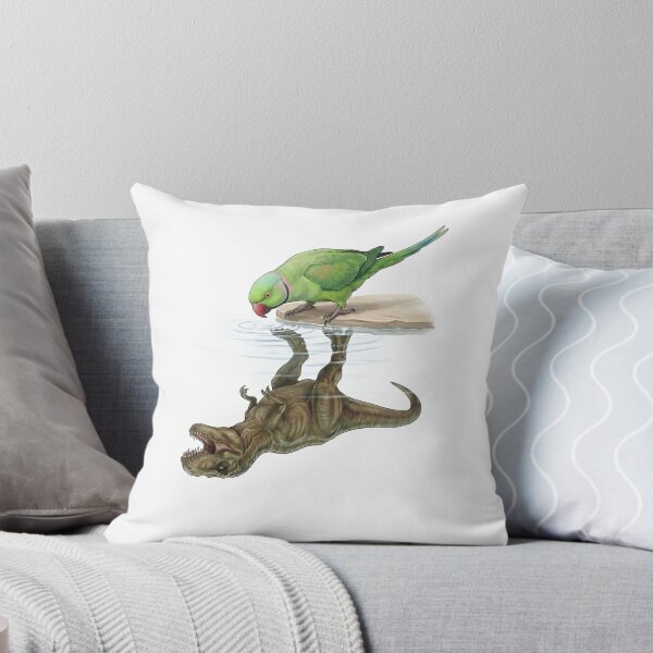 Item preview, Funny Green Ringneck Parakeet Reflection T Rex Dinosaur Parrot Mom Dad Lover designed and sold by DoodleTortle.