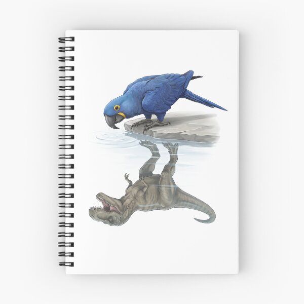 Item preview, Funny Hyacinth Macaw Reflection T Rex Dinosaur Parrot Mom Dad Lover designed and sold by DoodleTortle.