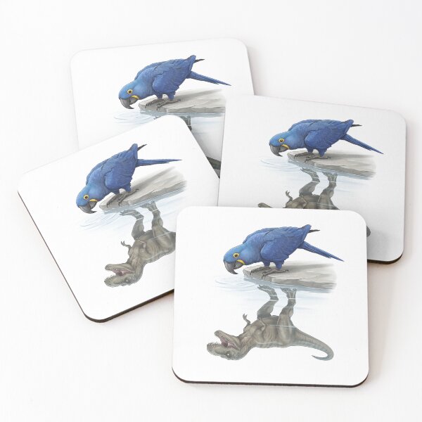 Item preview, Funny Hyacinth Macaw Reflection T Rex Dinosaur Parrot Mom Dad Lover designed and sold by DoodleTortle.