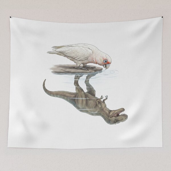 Item preview, Funny Long billed Corella Reflection T Rex Dinosaur Parrot Mom Dad Lover designed and sold by DoodleTortle.