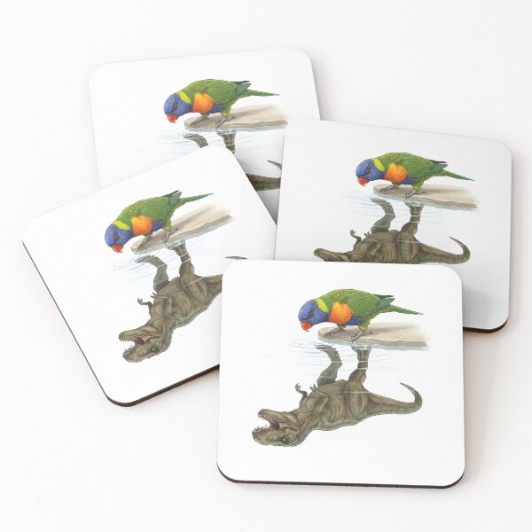 Item preview, Funny Loriinae Reflection T Rex Dinosaur Parrot Mom Dad Lover designed and sold by DoodleTortle.