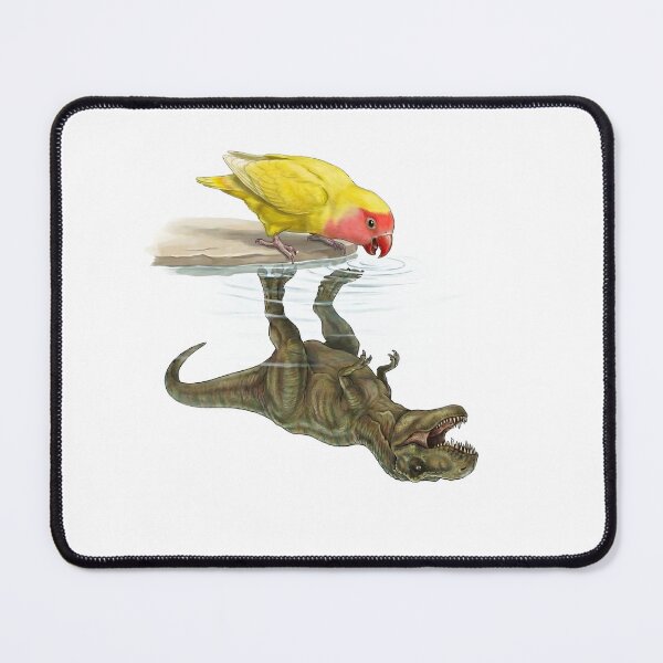Item preview, Funny Lutino Lovebird Reflection T Rex Dinosaur Parrot Mom Dad Lover designed and sold by DoodleTortle.
