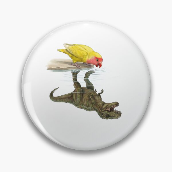 Item preview, Funny Lutino Lovebird Reflection T Rex Dinosaur Parrot Mom Dad Lover designed and sold by DoodleTortle.