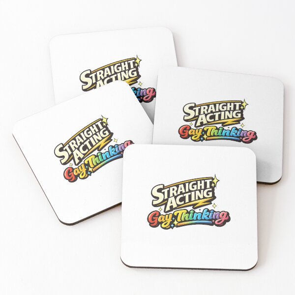 Item preview, Straight Acting Gay Thinking Retro Rainbow Pride Humor Queer Identity Expression designed and sold by Aryabek.