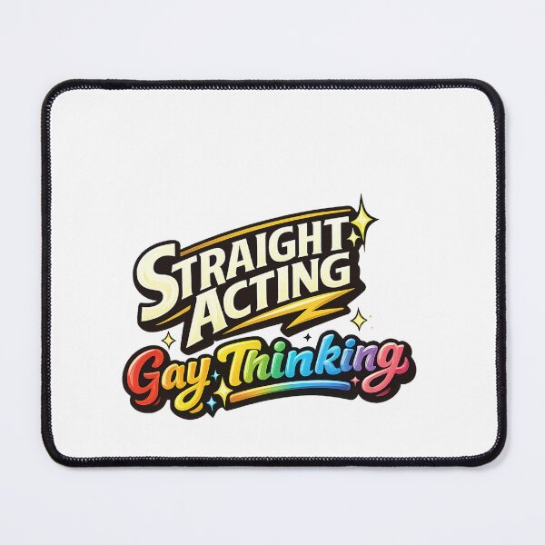 Item preview, Straight Acting Gay Thinking Retro Rainbow Pride Humor Queer Identity Expression designed and sold by Aryabek.