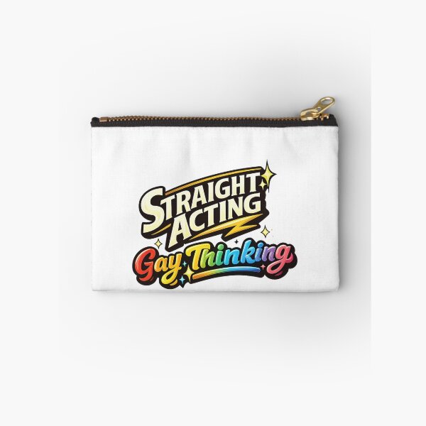 Item preview, Straight Acting Gay Thinking Retro Rainbow Pride Humor Queer Identity Expression designed and sold by Aryabek.