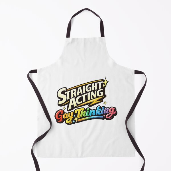 Item preview, Straight Acting Gay Thinking Retro Rainbow Pride Humor Queer Identity Expression designed and sold by Aryabek.