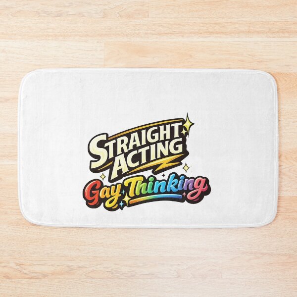 Item preview, Straight Acting Gay Thinking Retro Rainbow Pride Humor Queer Identity Expression designed and sold by Aryabek.