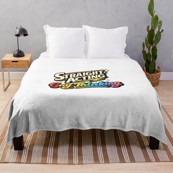 Item preview, Straight Acting Gay Thinking Retro Rainbow Pride Humor Queer Identity Expression designed and sold by Aryabek.