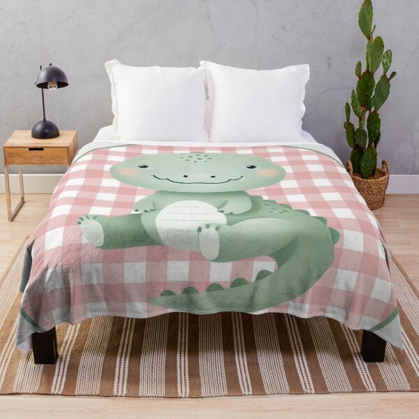Item preview, Cute Baby Crocodile | Kawaii Dino Style Character | Pastel Kids Wall Art designed and sold by asudesign.