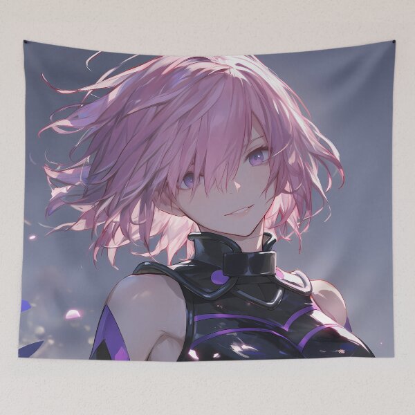 Item preview, Mash Kyrielight Fate Grand Order Purple Armor Smile With Floating Petals designed and sold by riadjamai.