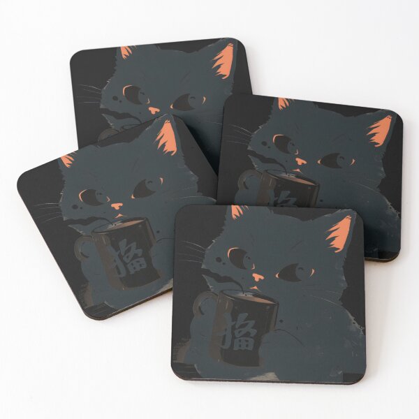 Item preview, Caffeinated Black Cat #447 designed and sold by triglavis-art.