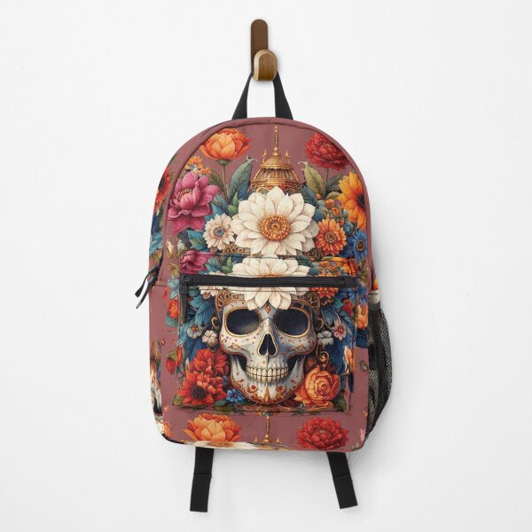 Item preview, Skull with floral ornament – digital painting designed and sold by Alan-David.