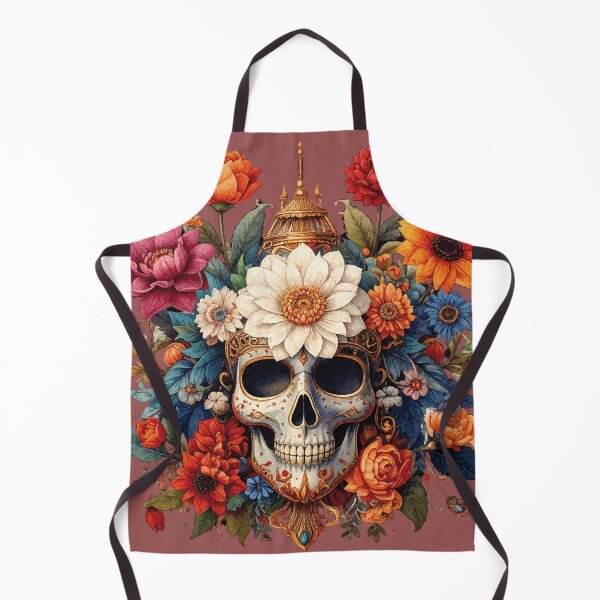 Item preview, Skull with floral ornament – digital painting designed and sold by Alan-David.