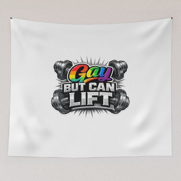 Item preview, Gay But Can Lift Heavy Weights Pride Gym Power Queer Strength Statement designed and sold by Aryabek.