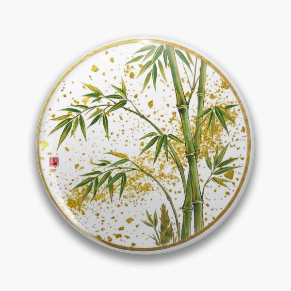 Item preview, Elegant Bamboo and Gold Leaf - Traditional Japanese Zen Art designed and sold by Kokeshidreams.