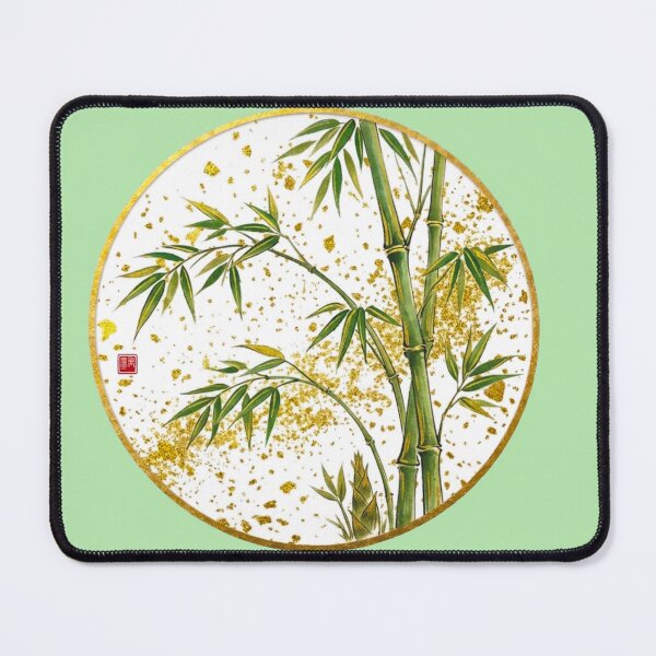 Item preview, Elegant Bamboo and Gold Leaf - Traditional Japanese Zen Art designed and sold by Kokeshidreams.